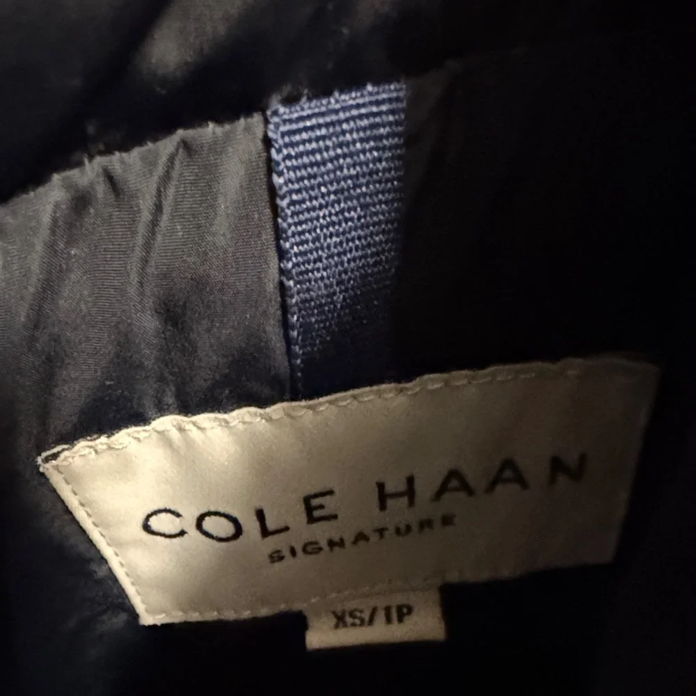 Cole Haan Dark Blue Hooded Down Puffer Jacket - Picture 4 of 15